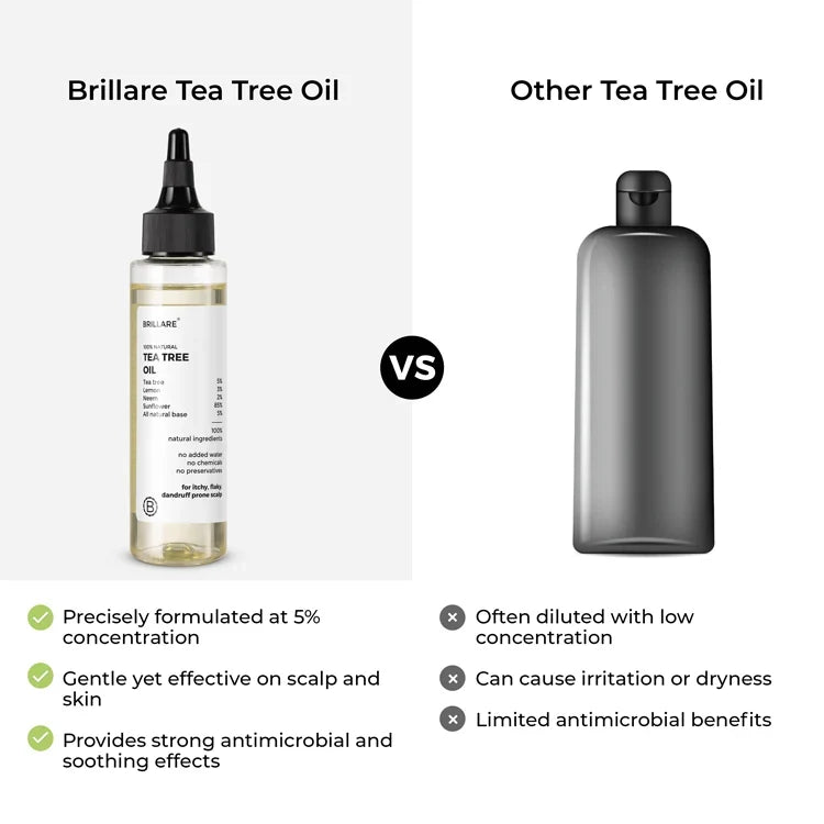 Brillare - Tea Tree Hair Oil For Dandruff Control 100ml - Nexus hair