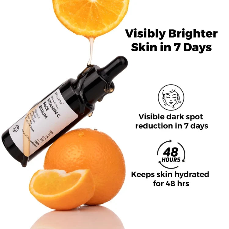 Brillare - 10% Vitamin C Face Serum For Bright, Glowing Skin 30ml - Nexus hair