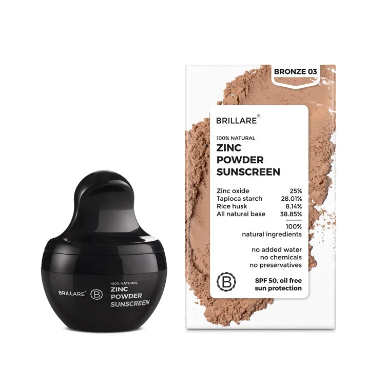 Brillare - Zinc Powder Sunscreen SPF50 Bronze 4g - Nexus hair