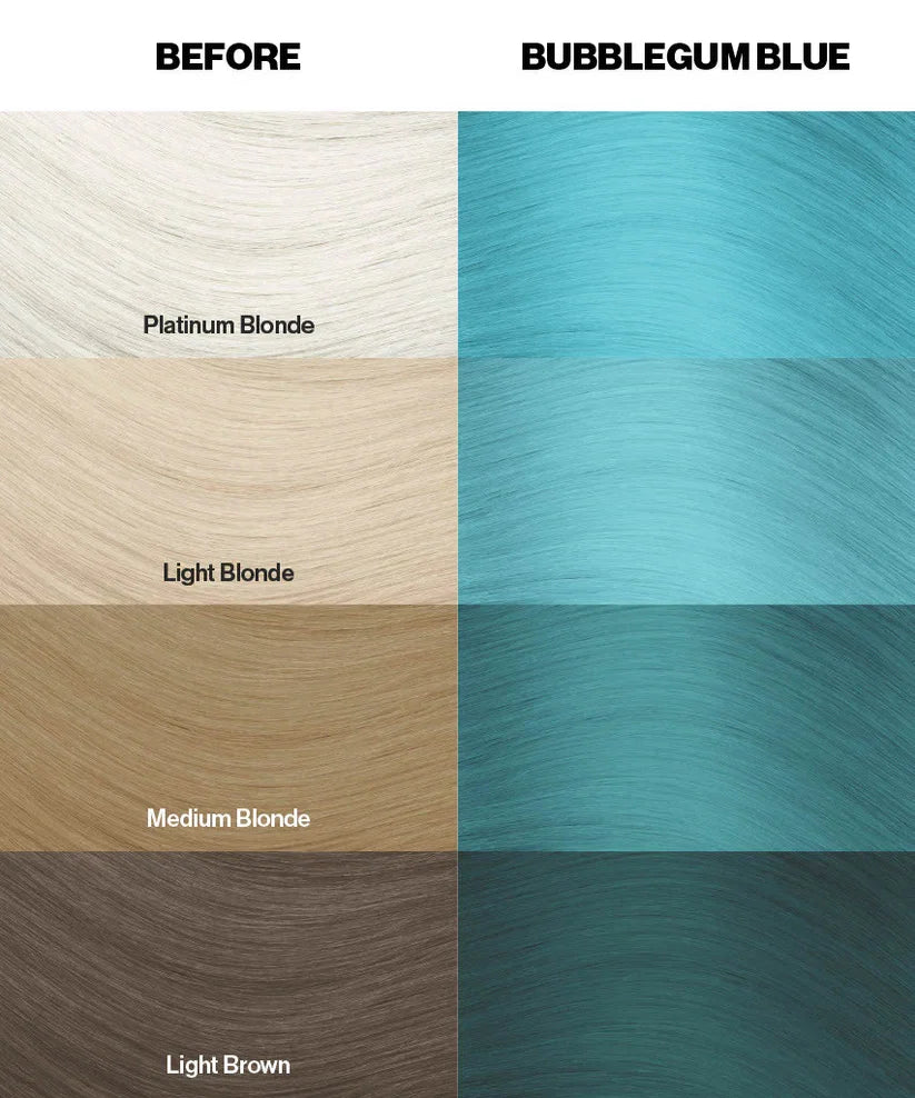 Crazy Color - Semi-Permanent Hair Color Bubblegum Blue 100ml