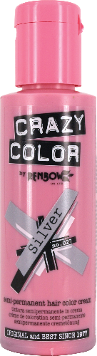 Crazy Color - Semi-Permanent Hair Color Silver 100ml