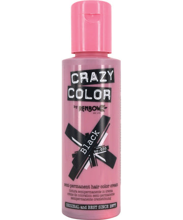 Crazy Color - Semi-Permanent Hair Color Black 100ml