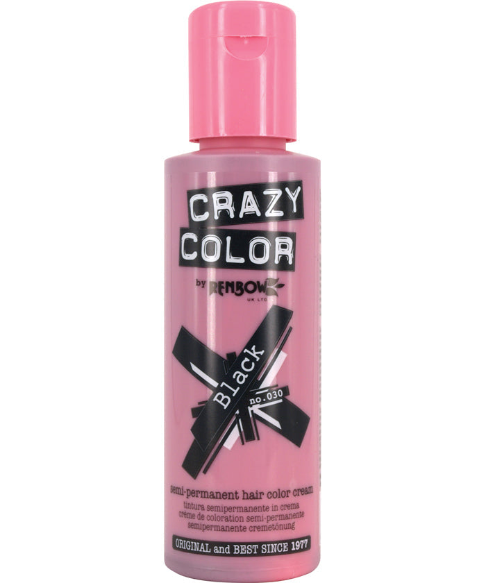 Crazy Color - Semi-Permanent Hair Color Black 100ml