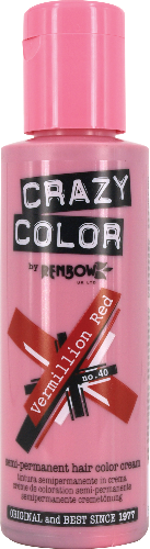 Crazy Color - Semi-Permanent Hair Color Vermillion Red 100ml