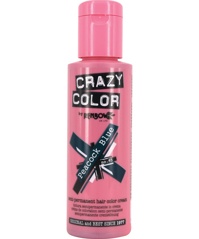 Crazy Color - Semi-Permanent Hair Color Peacock Blue 100ml