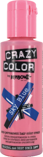 Crazy Color - Semi-Permanent Hair Color Sky Blue 100ml