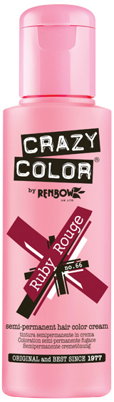Crazy Color - Semi-Permanent Hair Color Ruby Rouge 100ml