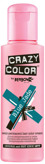 Crazy Color - Semi-Permanent Hair Color Blue Jade 100ml