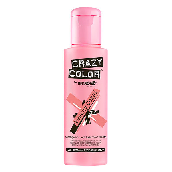 Crazy Color - Semi-Permanent Hair Color Peachy Coral 100ml - Nexus hair
