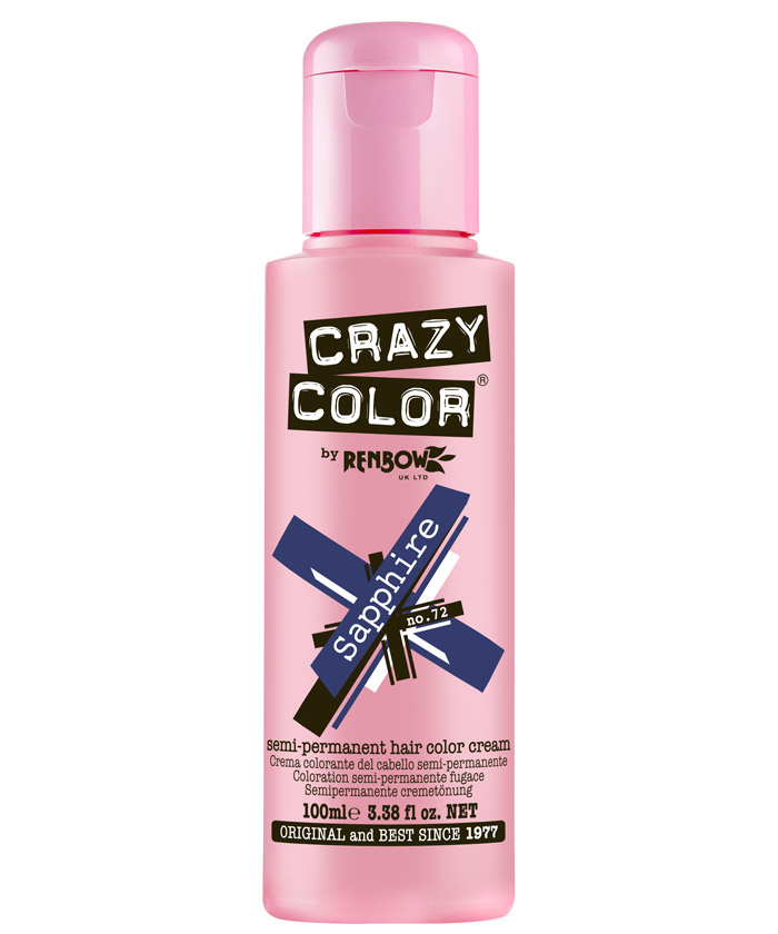 Crazy Color - Metallic Semi Permanent Hair Color Sapphire 100ml
