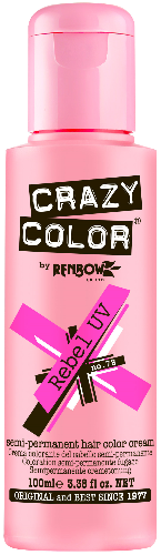 Crazy Color - Go Neon Rebel UV Semi-Permanent Hair Color (Pink) Fluoresce 100ml