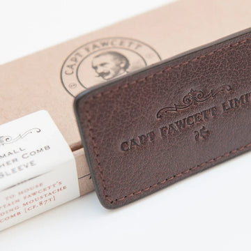 Captain Fawcett - Small Leather Sleeve for Moustache Comb (7780)