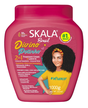 Skala Brasil - Divino Potinho Power Kids Hair Treatment Conditioning For Wavy, Curly, Coily & Kinky Hair 1000g