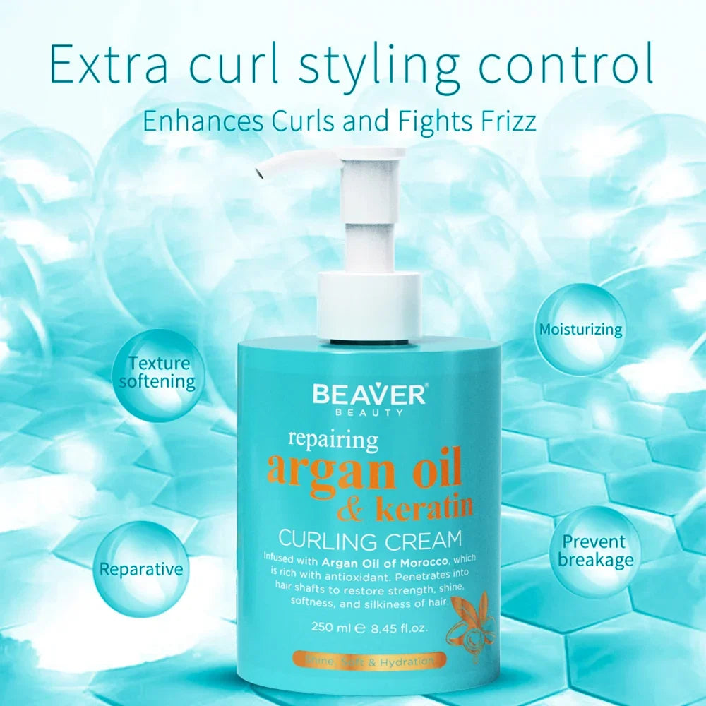 Beaver - Argan & Keratin Curling Cream 250ml