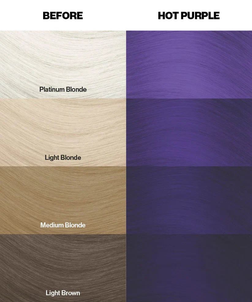 Crazy Color - Semi-Permanent Hair Color Hot Purple 100ml