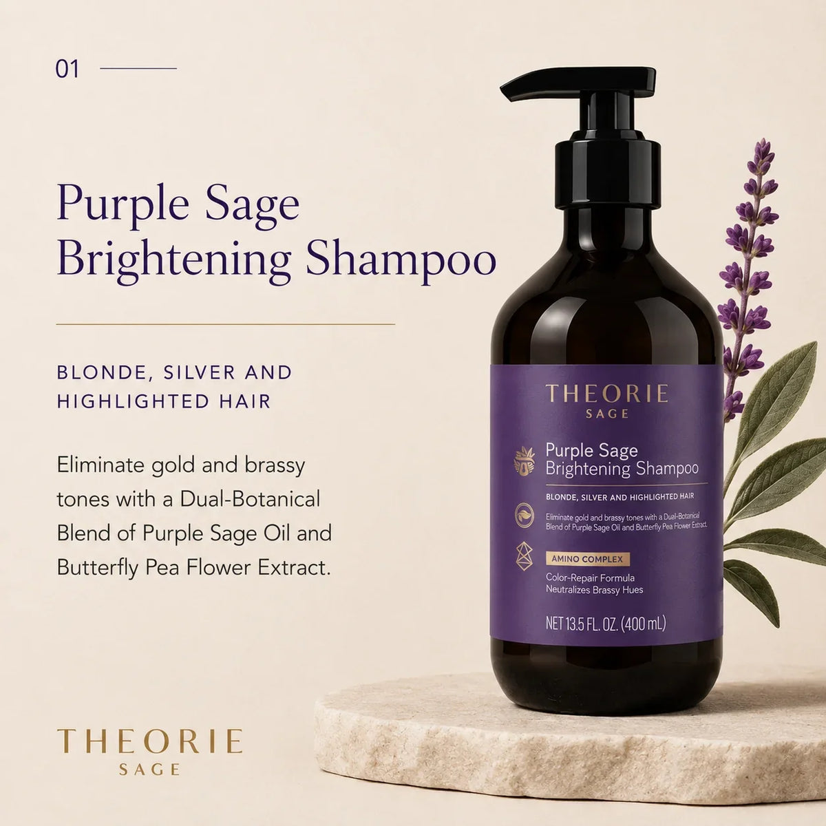 Theorie - Purple Sage Blonde Shampoo 800ml
