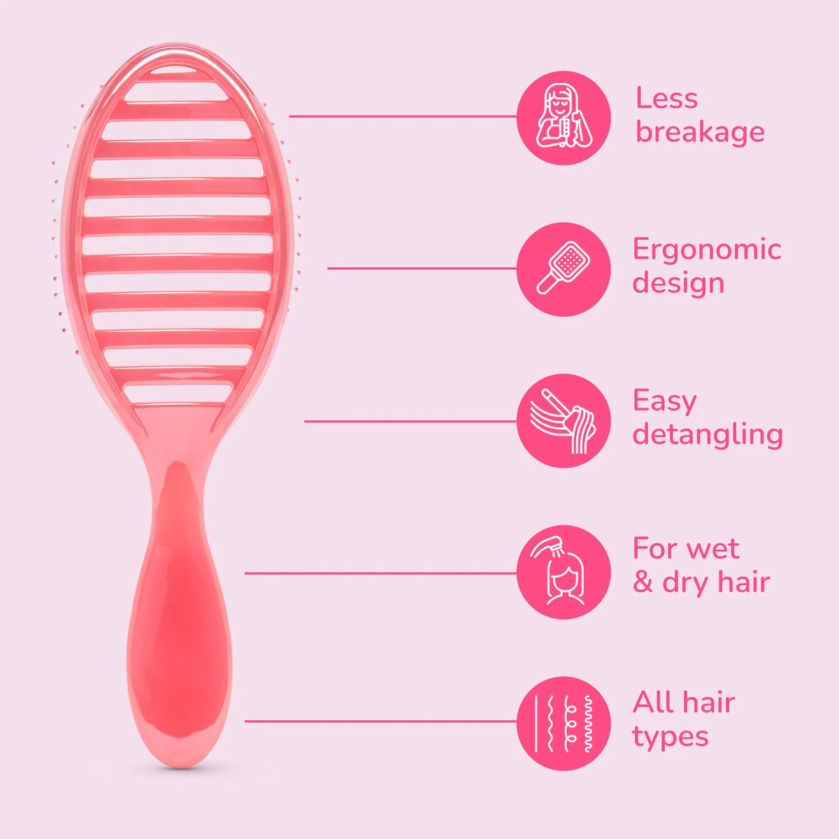 Wet Brush - Speed Dry Detangler Prismatic Glow Pink