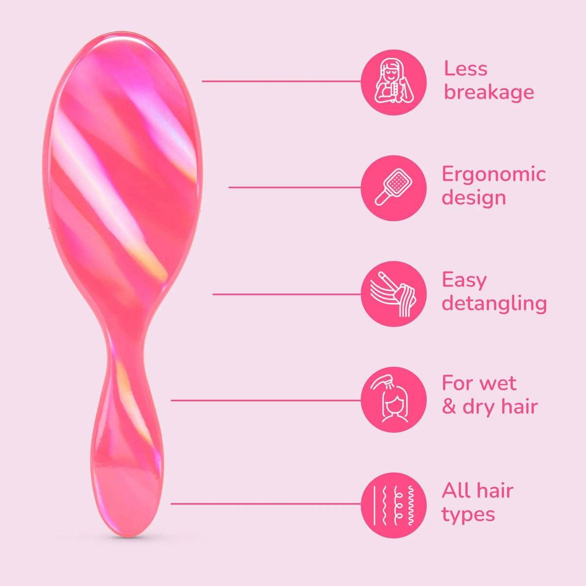 Wet Brush - Prismatic Glow Detangler Pink