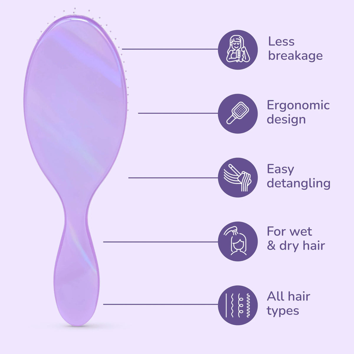 Wet Brush - Prismatic Glow Detangler Purple