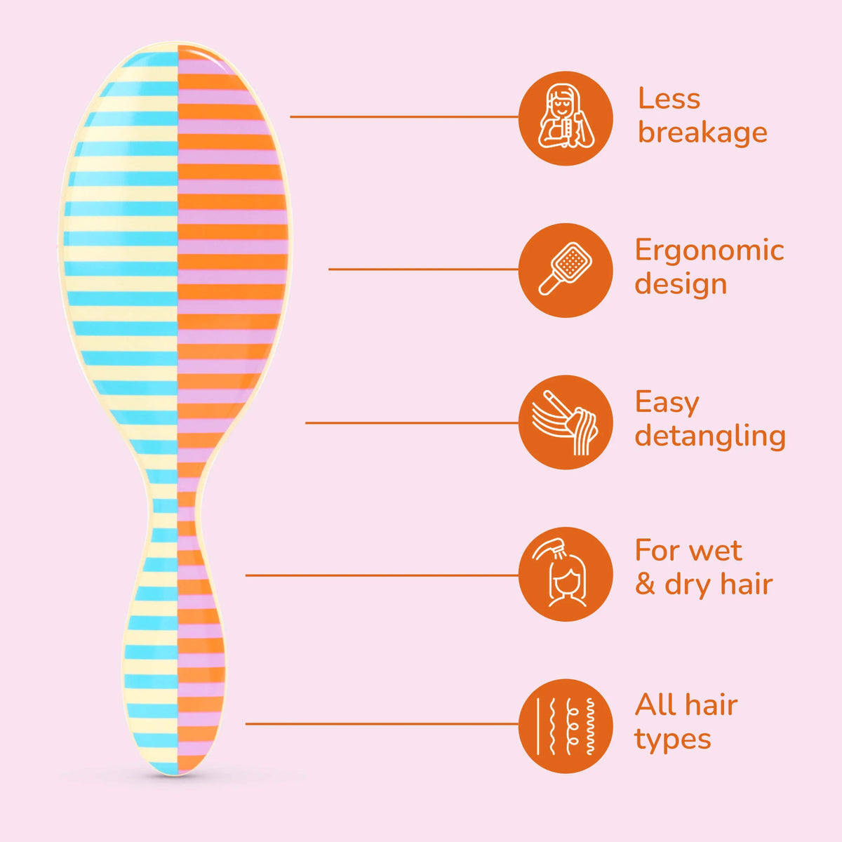 Wet Brush - Retro Sport Detangler All Star Stripe