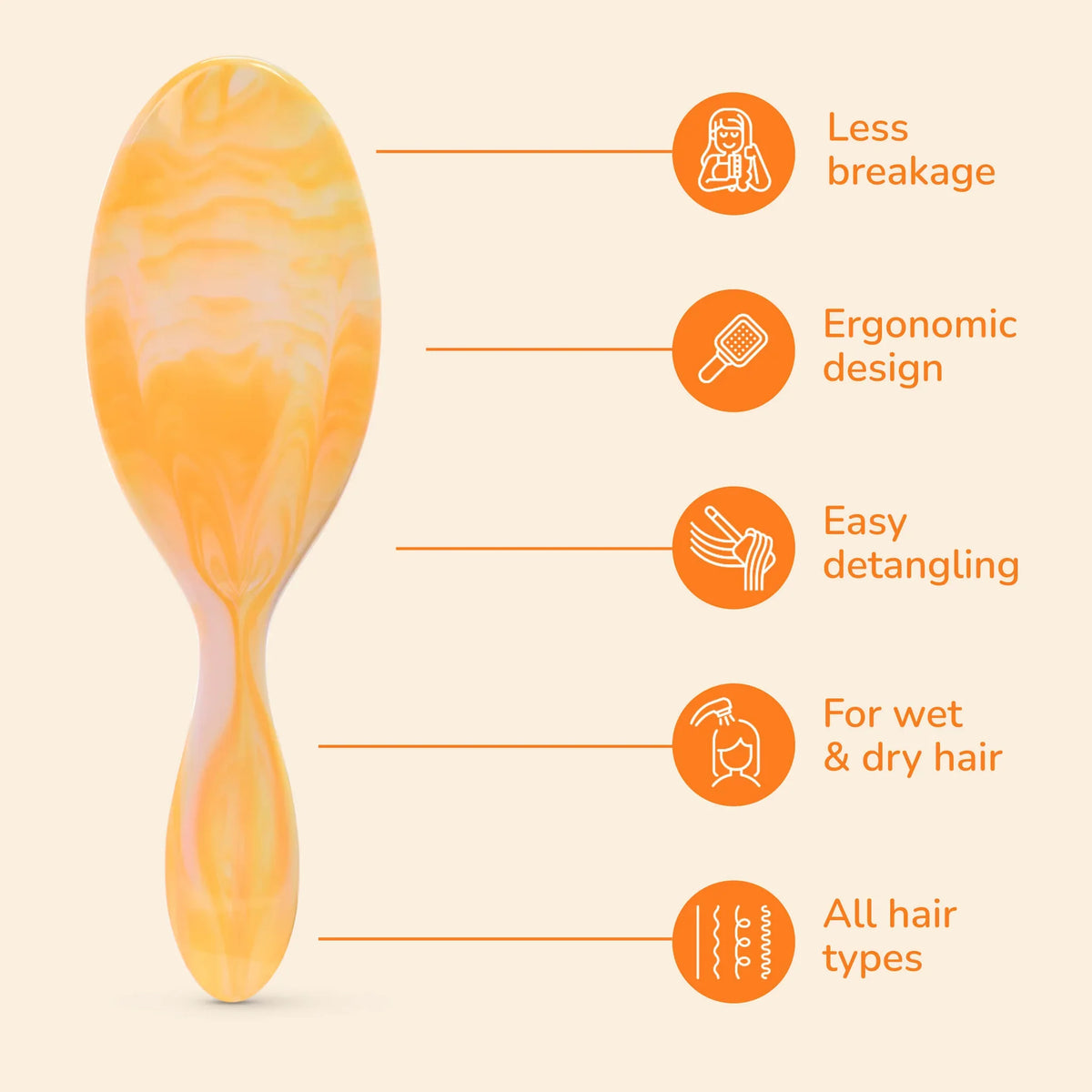 Wet Brush - Summer Treat Detangler Orange Creamsicle