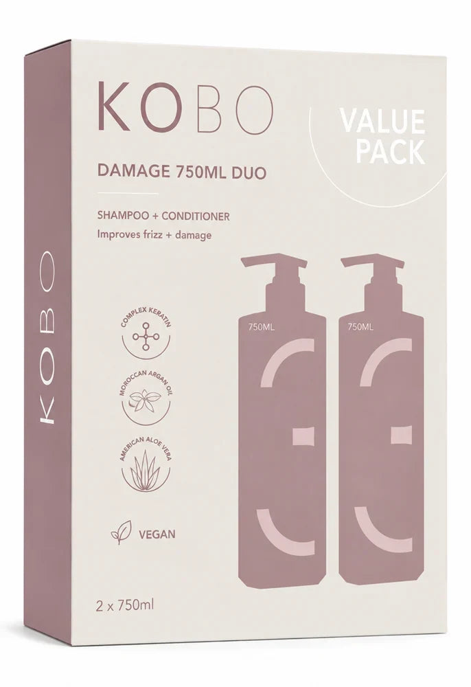 KOBO Professional - Damage Shampoo & Conditioner 750ml Duo Pack