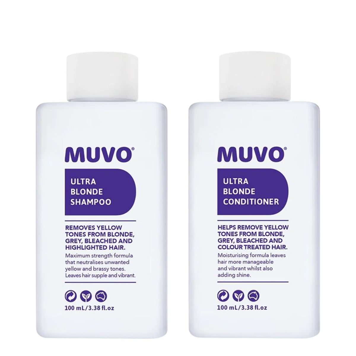 Muvo  - Ultra Blonde Petite Shampoo & Conditioner 100ml Duo Pack