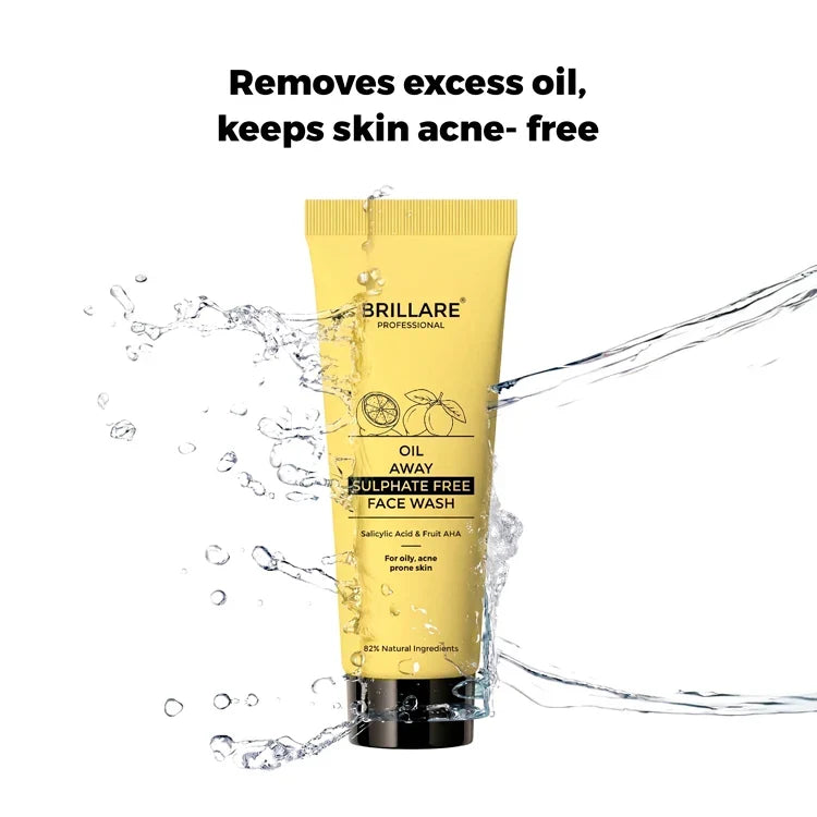 Brillare - Mini Oil Away Face Wash For Oily, Acne Prone Skin 20ml - Nexus hair