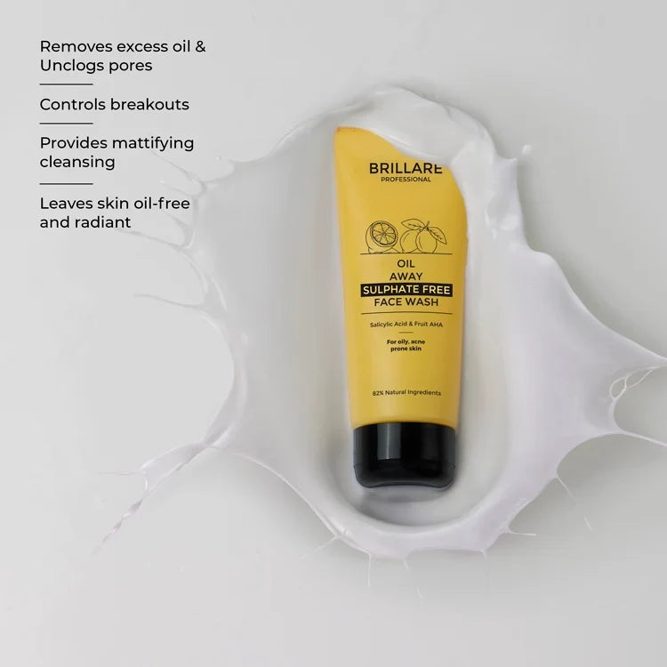 Brillare - Mini Oil Away Face Wash For Oily, Acne Prone Skin 20ml - Nexus hair