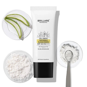 Brillare - Oil Away Invisible Sunscreen With SPF50 50g - Nexus hair
