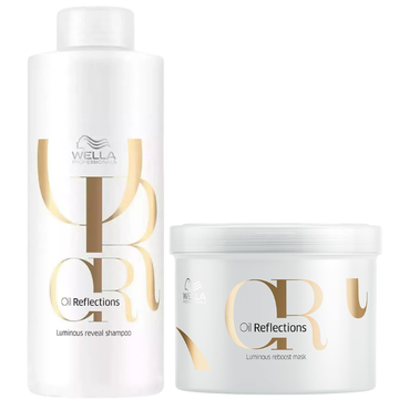 Wella Professionals - Premium Care Oil Reflections Luminous Shampoo & Mask Duo Big Bundle