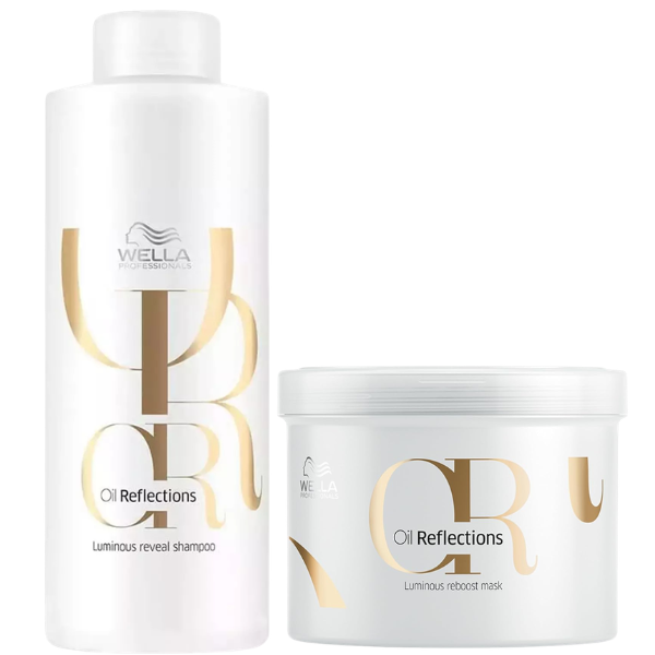 Wella Professionals - Premium Care Oil Reflections Luminous Shampoo & Mask Duo Big Bundle