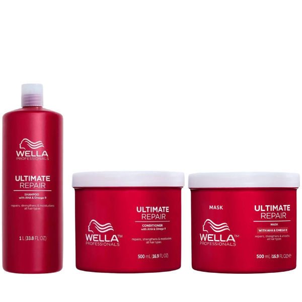 Wella Professionals - Ultimate Repair Shampoo, Conditioner & Mask Trio Big Bundle