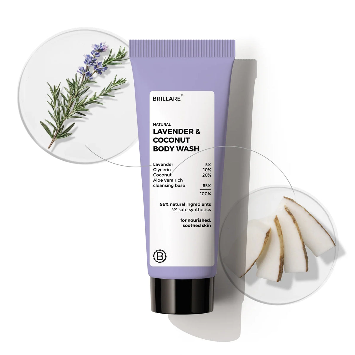Brillare - Mini Lavender & Coconut Body Wash 20ml - Nexus hair
