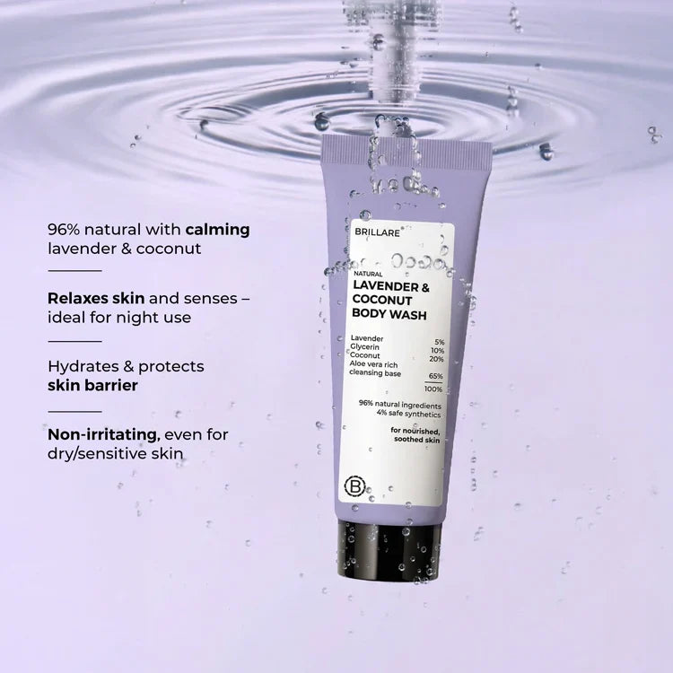 Brillare - Mini Lavender & Coconut Body Wash 20ml - Nexus hair