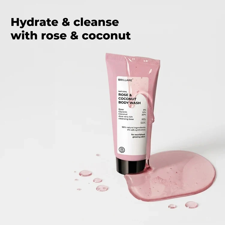 Brillare - Mini Rose & Coconut Body Wash 20ml - Nexus hair