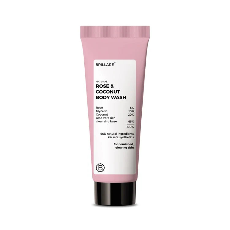 Brillare - Mini Rose & Coconut Body Wash 20ml - Nexus hair