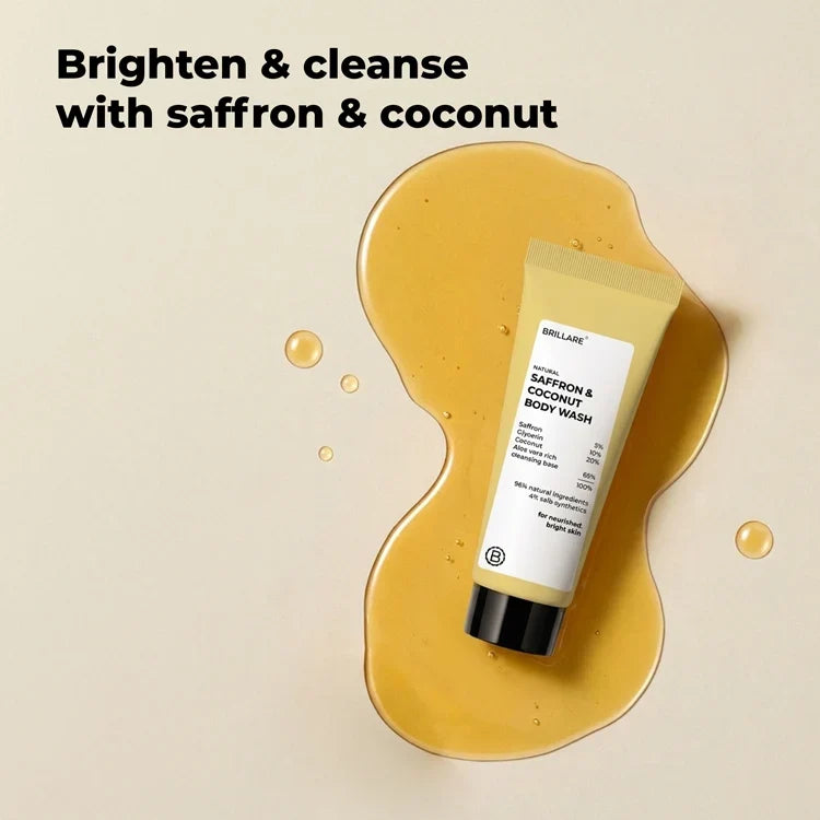 Brillare - Mini Saffron & Coconut Body Wash 20ml - Nexus hair