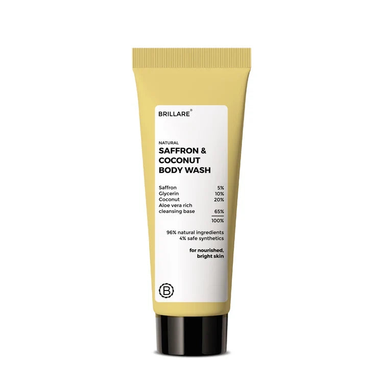 Brillare - Mini Saffron & Coconut Body Wash 20ml - Nexus hair