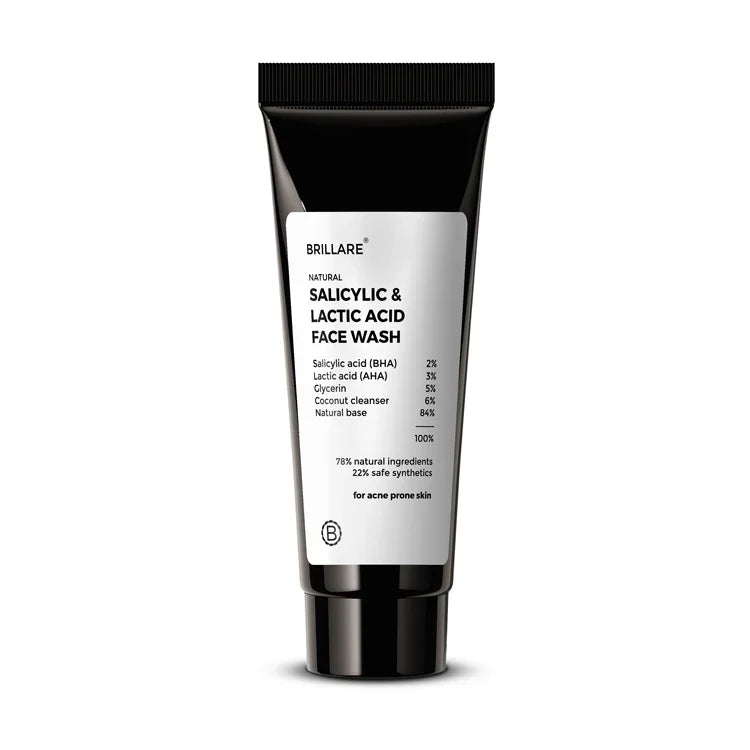 Brillare - Mini Salicylic & Lactic Acid Face Wash For Acne Prone Skin 20ml - Nexus hair
