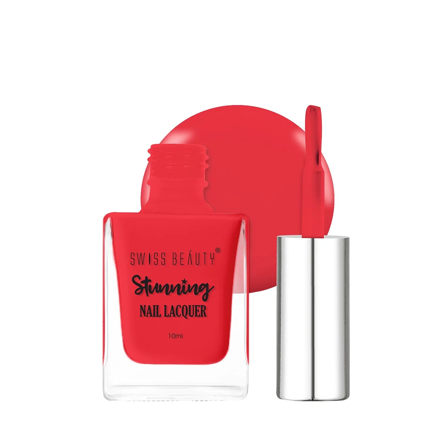 Swiss Beauty - Stunning Nail Lacquer Shade No. 21 Flamingo Red