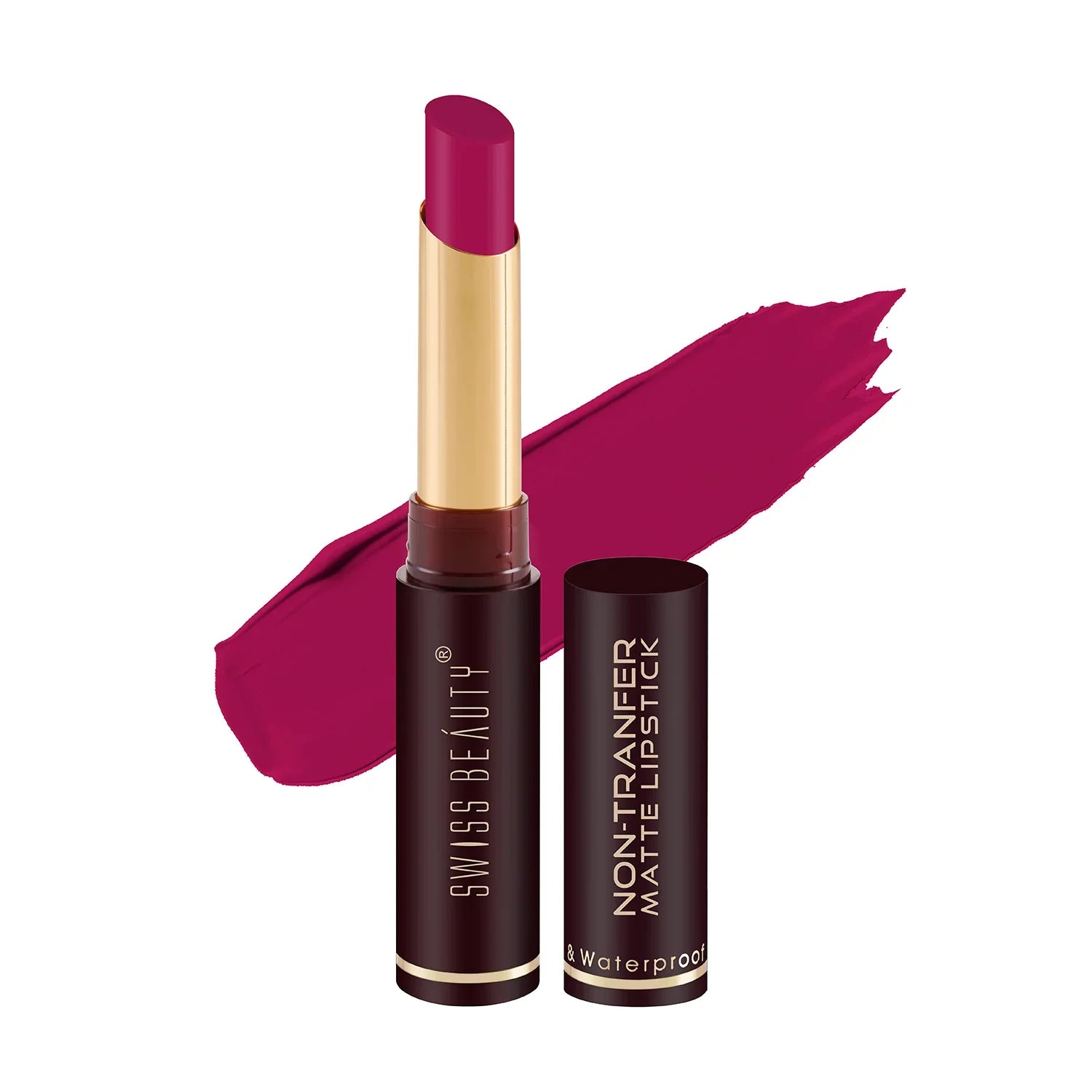 Swiss Beauty - Non-Transfer Smooth & Waterproof Matte Lipstick Shade No. 05 Fire Pink
