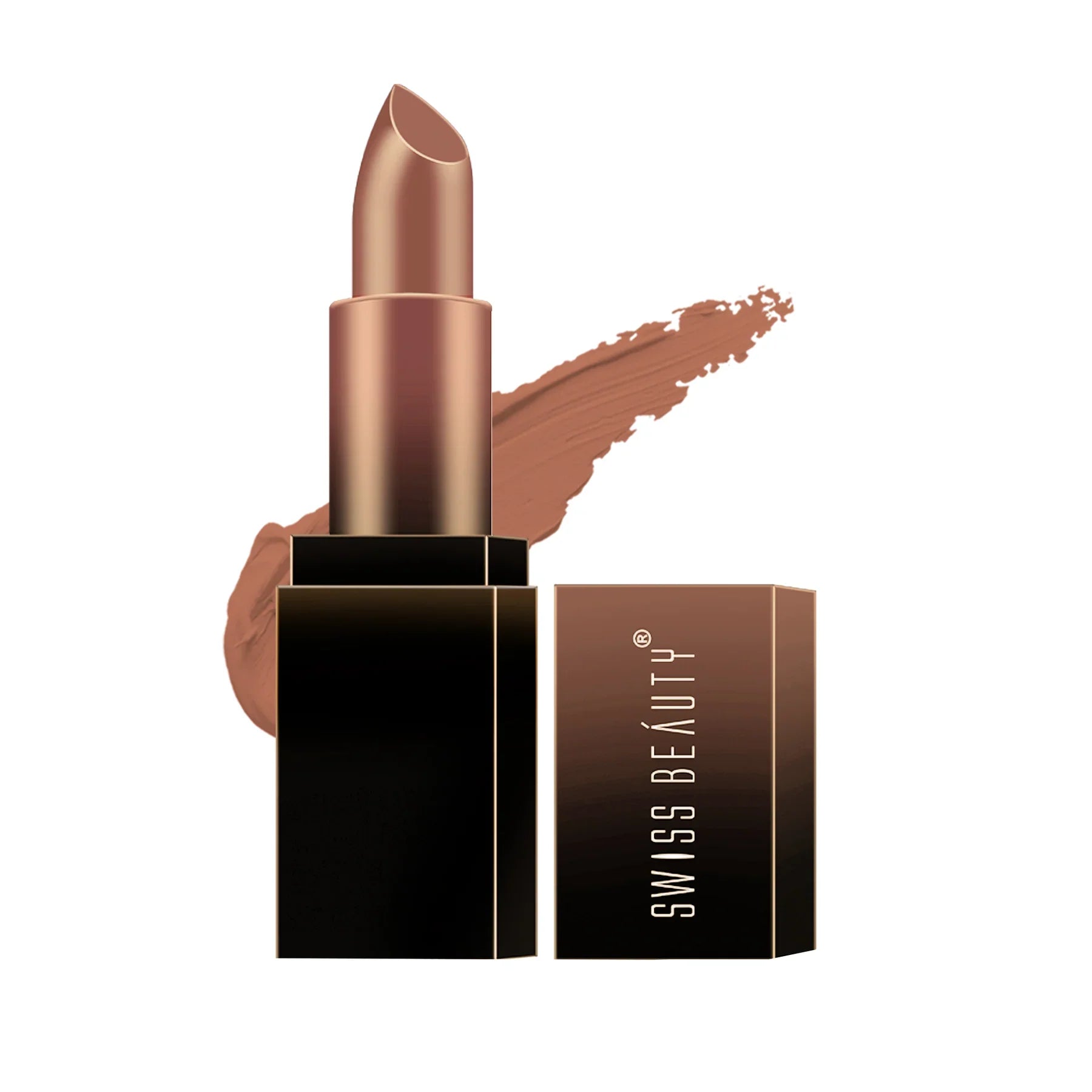 Swiss Beauty - HD Matte Lipstick Cookie Crunch Shade No. 27