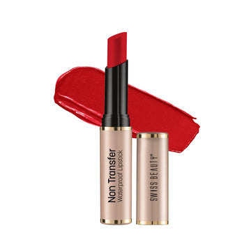 Swiss Beauty - Non-Transfer Waterproof Lipstick Hot Red Shade No. 406