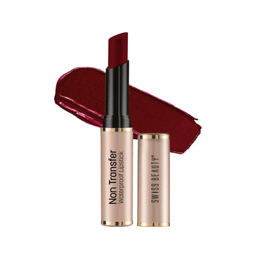 Swiss Beauty - Non-Transfer Smooth & Waterproof Lipstick Shade No. 13 Royal-Maroon