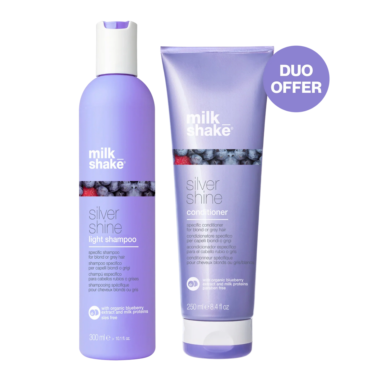 Milk Shake - Silver Shine Shampoo 300ml and Conditioner 250ml Duo