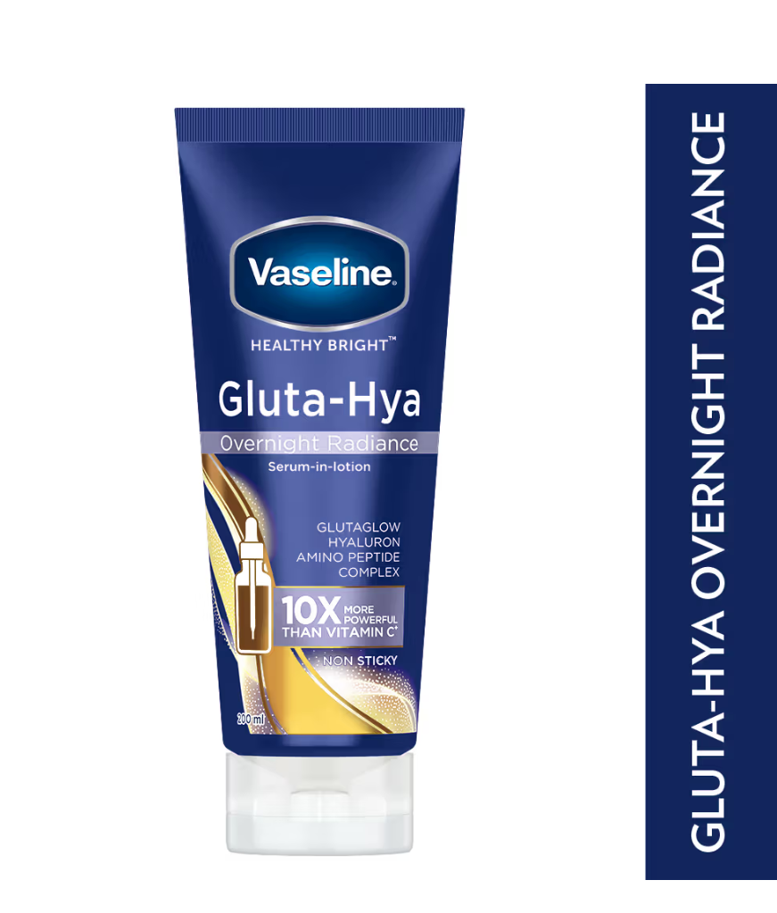 Vaseline Gluta-Hya Overnight Radiance, Serum-In-Lotion, With Amino Peptide And GlutaGlow 200ml - Nexus hair
