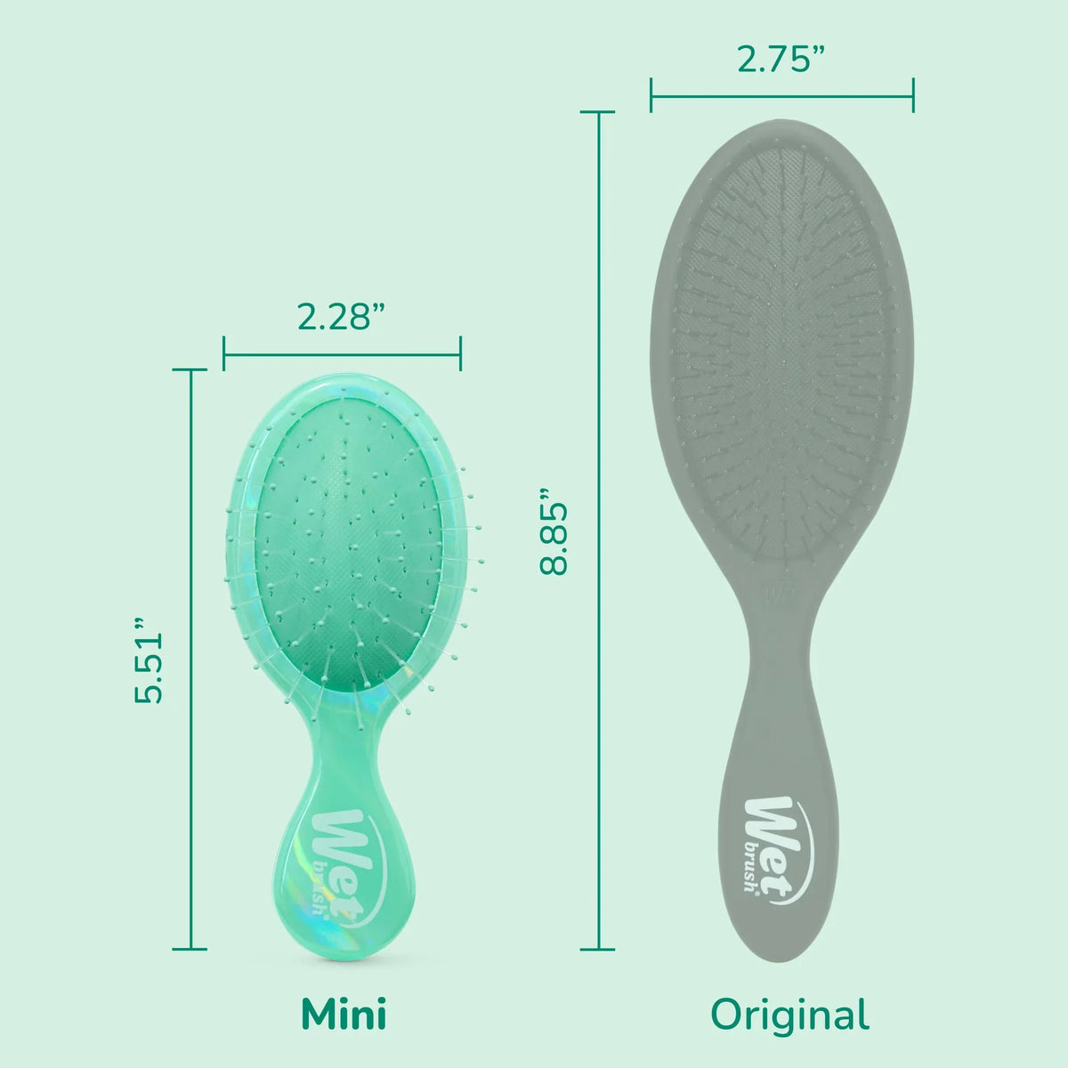 Wet Brush - Kids Mini Detangler Prismatic Glow Green