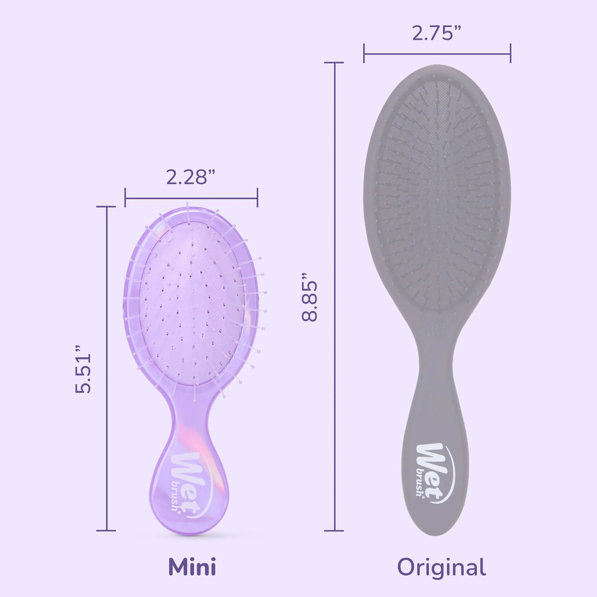 Wet Brush - Kids Mini Detangler Prismatic Glow Purple