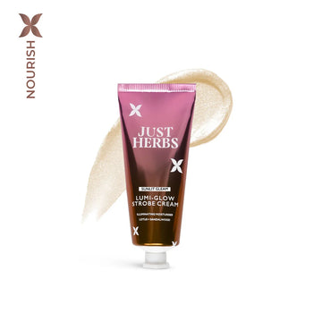 Just Herbs - Sunlit Gleam: Lumi-Glow Strobe Cream with Lotus & Sandalwood : 30 gm